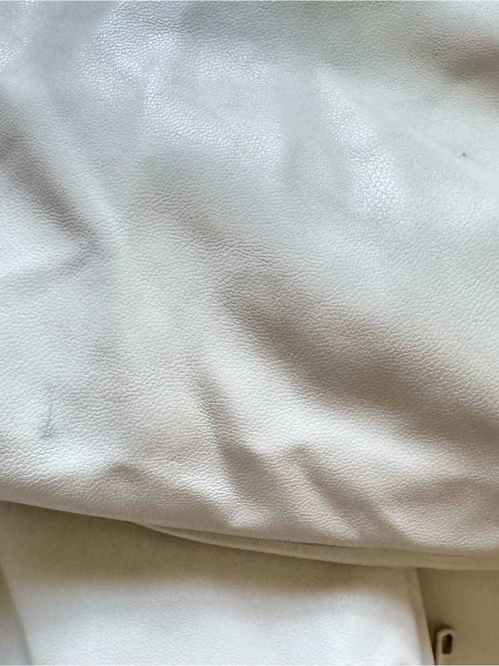 ALO Yoga Cream Faux-Leather Bomber Jacket - Picture 9 of 11